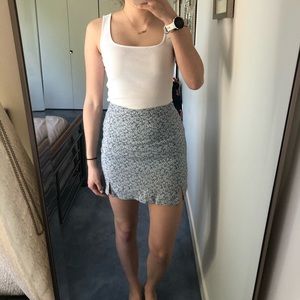 John Galt White Floral Cara Skirt